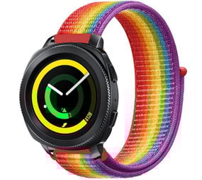Strap-it Bracelet nylon Samsung Gear Sport (arc-en-ciel)