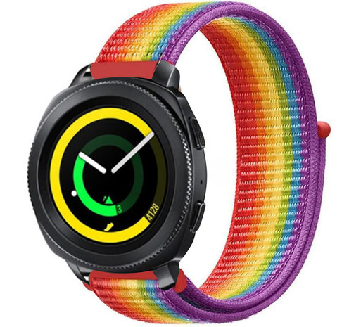 Strap-it Strap-it Bracelet nylon Samsung Gear Sport (arc-en-ciel)