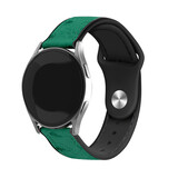 Strap-it Bracelet cuir hybride Samsung Gear Sport (vert)