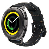 Strap-it Bracelet cuir Samsung Gear Sport (noir)