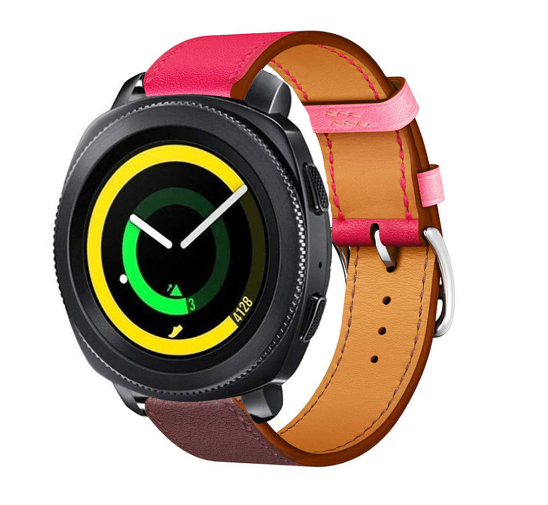 Strap-it Strap-it Bracelet cuir Samsung Gear Sport (rose/marron rougeâtre)
