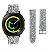 Strap-it Strap-it Bracelet cuir pailleté Samsung Gear Sport (argent) Strap-it Strap-it Bracelet cuir pailleté Samsung Gear Sport (argent)