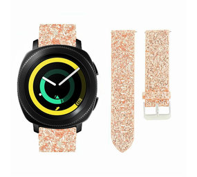 Strap-it Bracelet cuir pailleté Samsung Gear Sport (or rose) Strap-it Bracelet cuir pailleté Samsung Gear Sport (or rose)