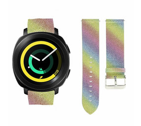 Strap-it Bracelet cuir pailleté Samsung Gear Sport (arc-en-ciel) Strap-it Bracelet cuir pailleté Samsung Gear Sport (arc-en-ciel)