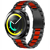 Strap-it Strap-it Bracelet acier Samsung Gear Sport (noir/rouge) Strap-it Strap-it Bracelet acier Samsung Gear Sport (noir/rouge)