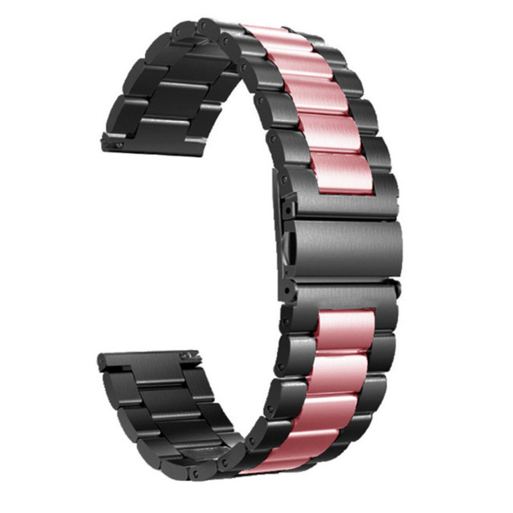 Strap-it Strap-it Bracelet acier Samsung Gear Sport (noir/rose)