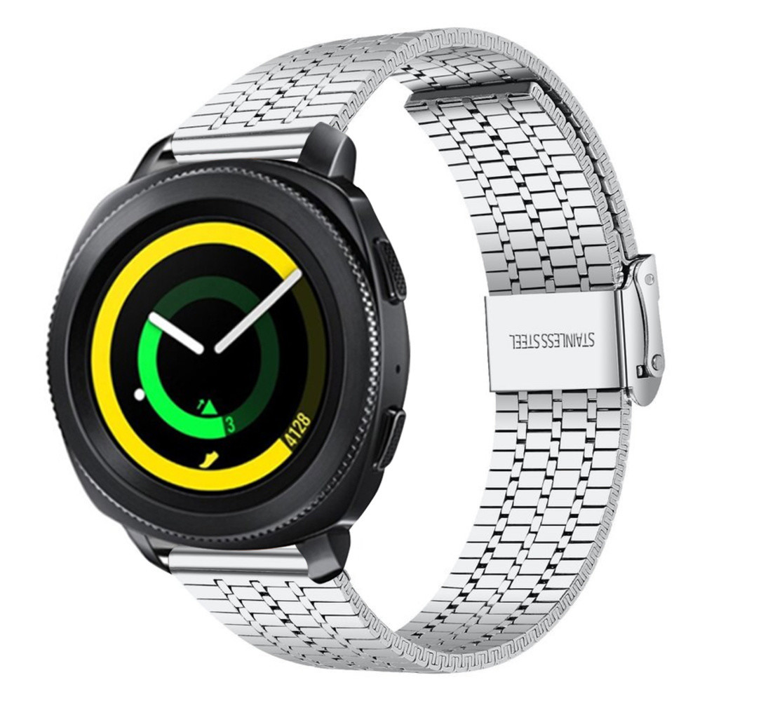 Strap-it Strap-it Bracelet acier inoxydable Samsung Gear Sport (argent) Strap-it Strap-it Bracelet acier inoxydable Samsung Gear Sport (argent)