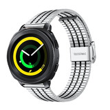 Strap-it Bracelet acier inoxydable Samsung Gear Sport (argent/noir)