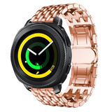 Strap-it Bracelet acier dragon Samsung Gear Sport (or rose)