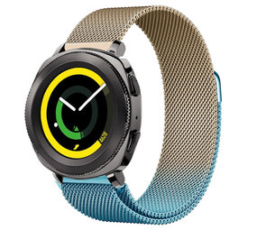 Strap-it Bracelet milanais Samsung Gear Sport (bleu/or)