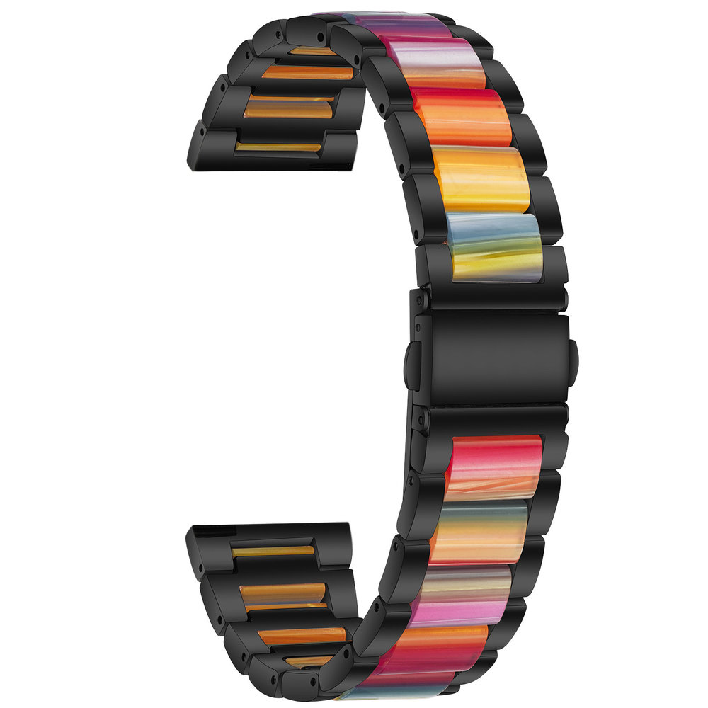 Strap-it Strap-it Bracelet acier résine Samsung Gear Sport (noir/coloré)