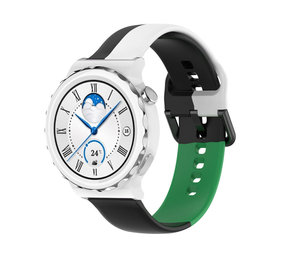 Strap-it Bracelet triple sport Huawei Watch GT 3 Pro 43mm (noir-blanc-vert) Strap-it Bracelet triple sport Huawei Watch GT 3 Pro 43mm (noir-blanc-vert)