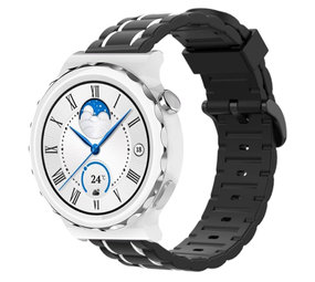 Strap-it Bracelet sport boucle Huawei Watch GT 3 Pro 43mm (noir/blanc)