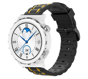 Strap-it Bracelet sport boucle Huawei Watch GT 3 Pro 43mm (noir/jaune) Strap-it Bracelet sport boucle Huawei Watch GT 3 Pro 43mm (noir/jaune)