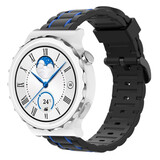 Strap-it Bracelet sport boucle Huawei Watch GT 3 Pro 43mm (noir/bleu)