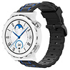 Strap-it Strap-it Bracelet sport boucle Huawei Watch GT 3 Pro 43mm (noir/bleu) Strap-it Strap-it Bracelet sport boucle Huawei Watch GT 3 Pro 43mm (noir/bleu)