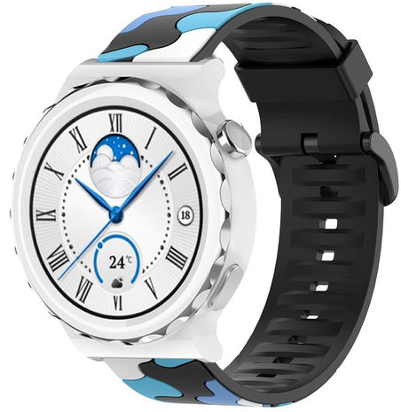 Strap-it Strap-it Bracelet camouflage Huawei Watch GT 3 Pro 43mm (bleu)