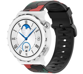 Strap-it Bracelet camouflage Huawei Watch GT 3 Pro 43mm (rouge) Strap-it Bracelet camouflage Huawei Watch GT 3 Pro 43mm (rouge)