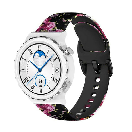 Strap-it Strap-it Bracelet Huawei Watch GT 3 Pro 43mm Fleur rose