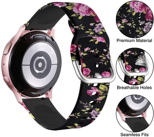 Strap-it Strap-it Bracelet Huawei Watch GT 3 Pro 43mm Fleur rose