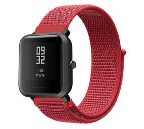 Strap-it Bracelet nylon Xiaomi Amazfit Bip (rouge)