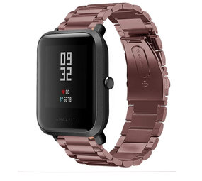 Strap-it Bracelet acier Xiaomi Amazfit Bip (bronze)