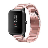 Strap-it Bracelet acier Xiaomi Amazfit Bip (rose ) Strap-it Bracelet acier Xiaomi Amazfit Bip (rose )