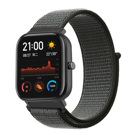 Strap-it Strap-it Bracelet nylon Xiaomi Amazfit GTS (vert)