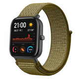 Strap-it Bracelet nylon Xiaomi Amazfit GTS (olive)