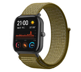 Strap-it Bracelet nylon Xiaomi Amazfit GTS (olive)