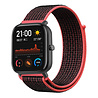 Strap-it Strap-it Bracelet nylon Xiaomi Amazfit GTS (noir/rouge)