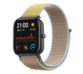 Strap-it Bracelet nylon Xiaomi Amazfit GTS (camel)