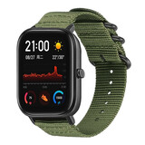 Strap-it Bracelet nylon boucle Xiaomi Amazfit GTS (vert)