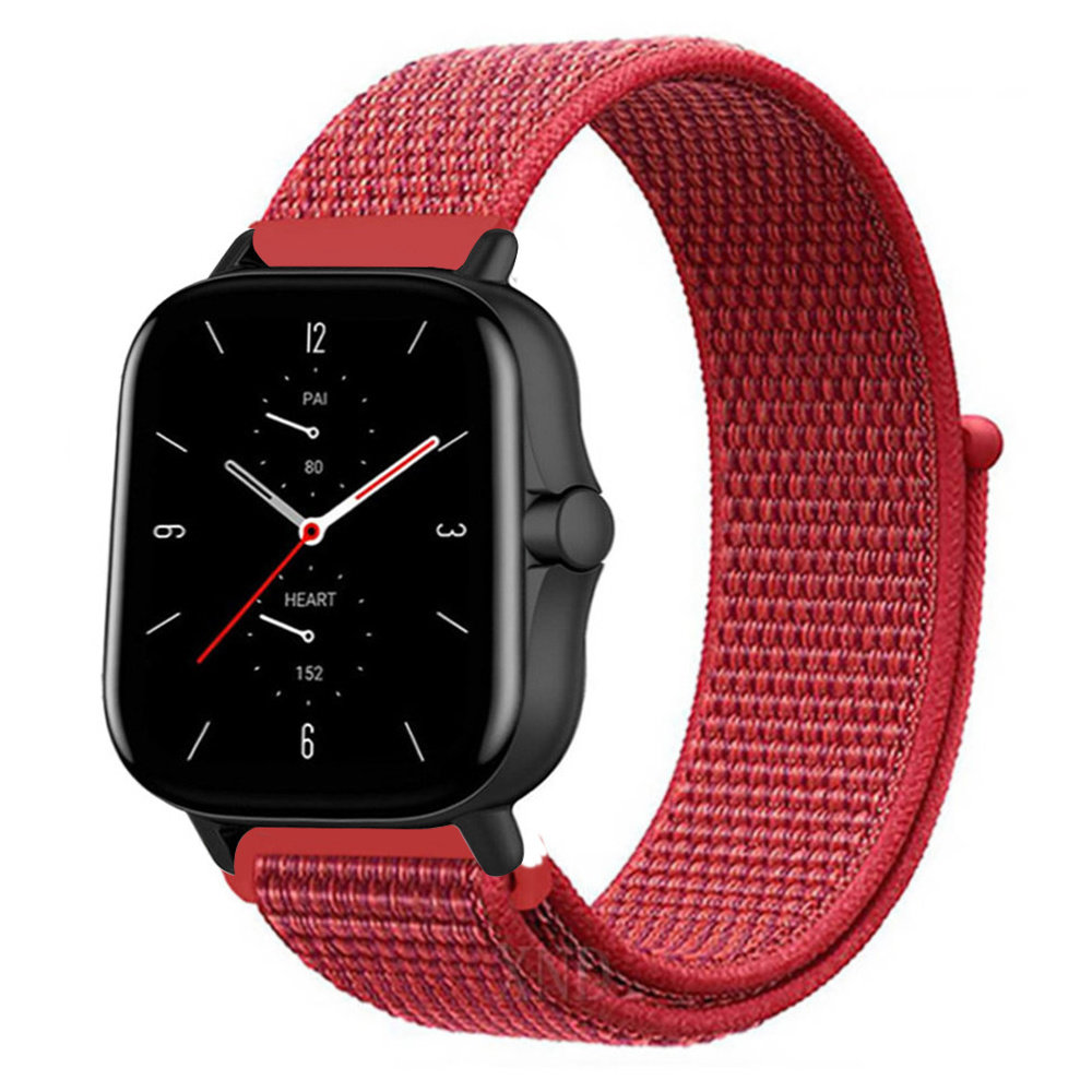 Strap-it Strap-it Bracelet nylon Amazfit GTS 2 (rouge) Strap-it Strap-it Bracelet nylon Amazfit GTS 2 (rouge)