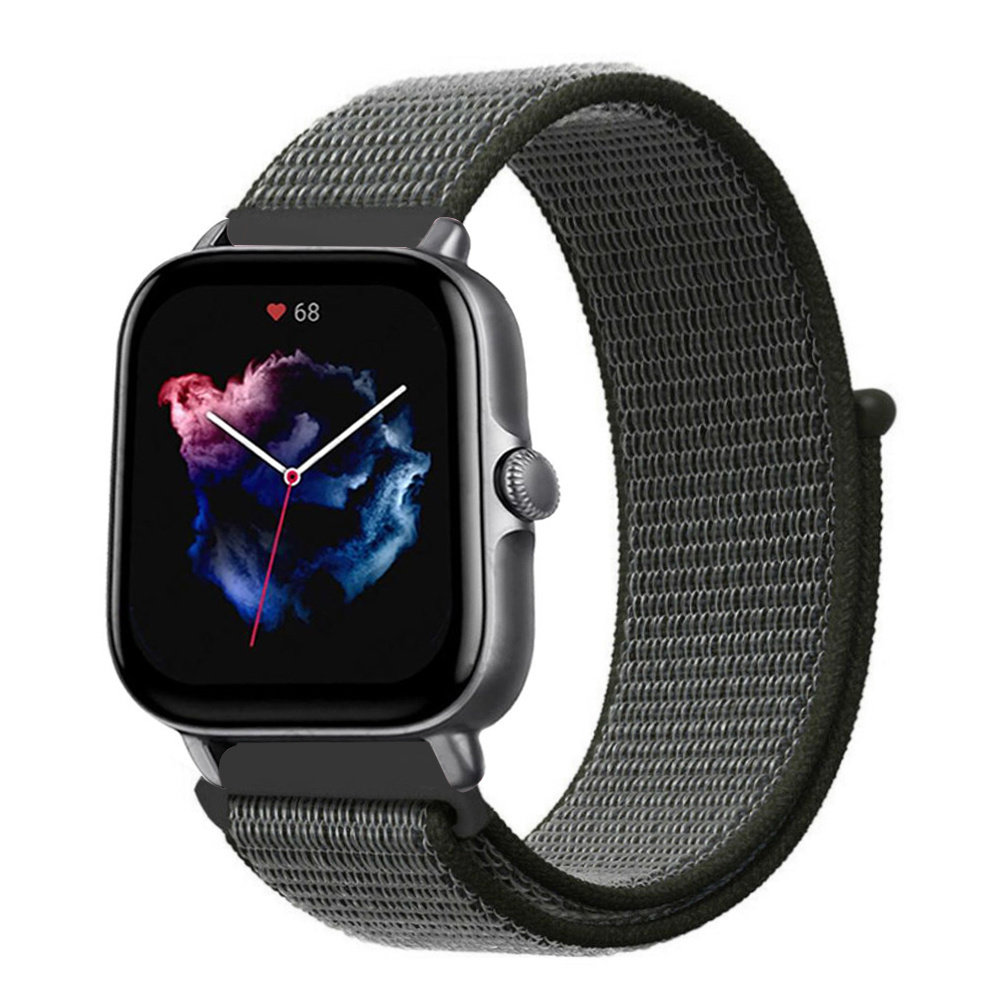 Strap-it Strap-it Bracelet nylon Amazfit GTS 3 (vert)