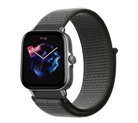 Strap-it Bracelet nylon Amazfit GTS 3 (vert)