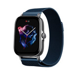 Strap-it Bracelet milanais Amazfit GTS 3 (bleu)