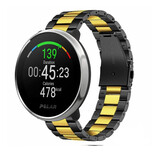 Strap-it Bracelet acier Polar Ignite (noir/or)