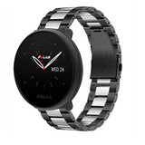 Strap-it Bracelet acier Polar Ignite 2 (noir/argent)