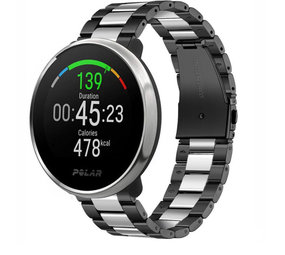 Strap-it Bracelet acier Polar Unite (noir/argent)