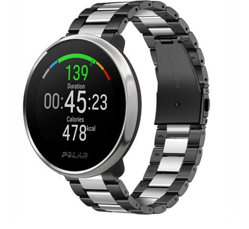 Strap-it Strap-it Bracelet acier Polar Unite (noir/argent) Strap-it Strap-it Bracelet acier Polar Unite (noir/argent)