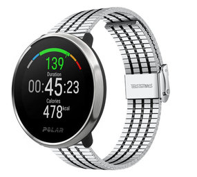 Strap-it Bracelet acier inoxydable Polar Unite (argent/noir)