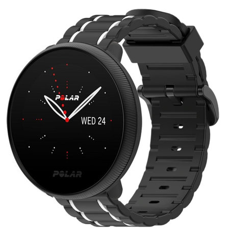 Strap-it Strap-it Bracelet sport boucle Polar Ignite 2 (noir/blanc)