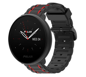 Strap-it Bracelet sport boucle Polar Ignite 2 (noir/rouge)