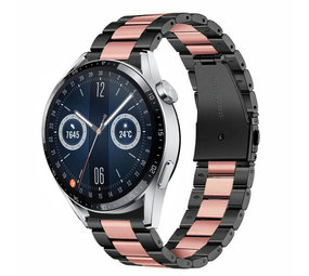 Strap-it Bracelet acier Huawei Watch GT 3 46mm (noir/rose)