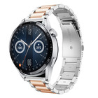 Strap-it Strap-it Bracelet acier Huawei Watch GT 3 46mm (argent/or rose)