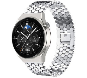 Strap-it Bracelet poisson acier Huawei Watch GT 3 Pro 46mm (argent)