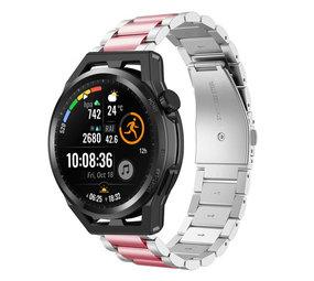 Strap-it Bracelet acier Huawei Watch GT Runner (argent/rose)