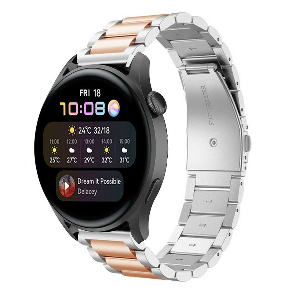 Strap-it Strap-it Bracelet acier Huawei Watch 3 (Pro) (argent/or rose)