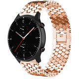 Strap-it Bracelet acier poisson Amazfit GTR 2 (or rose)